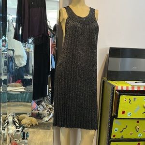 Black metallic dress XS but can fit S or M . Orange new with tags